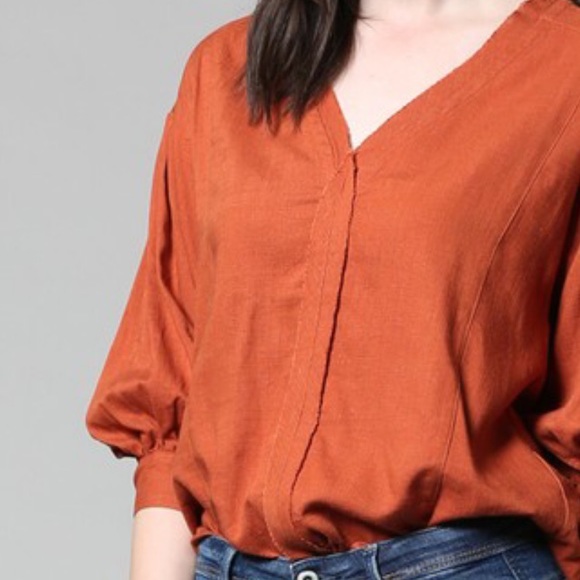 ☀️LAST2️⃣//BRICK HEMP BLEND HIGH LOW TOP - Picture 8 of 11